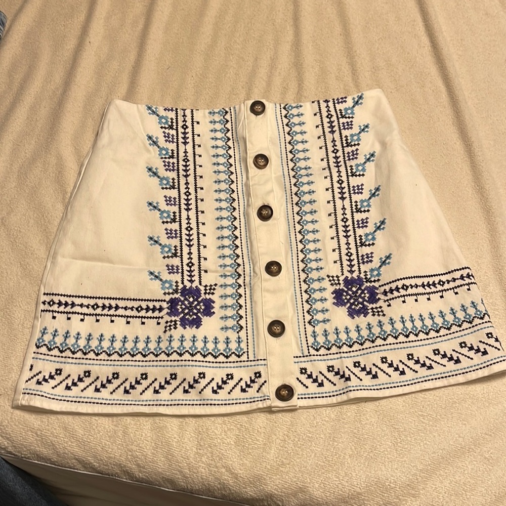 White skirt
